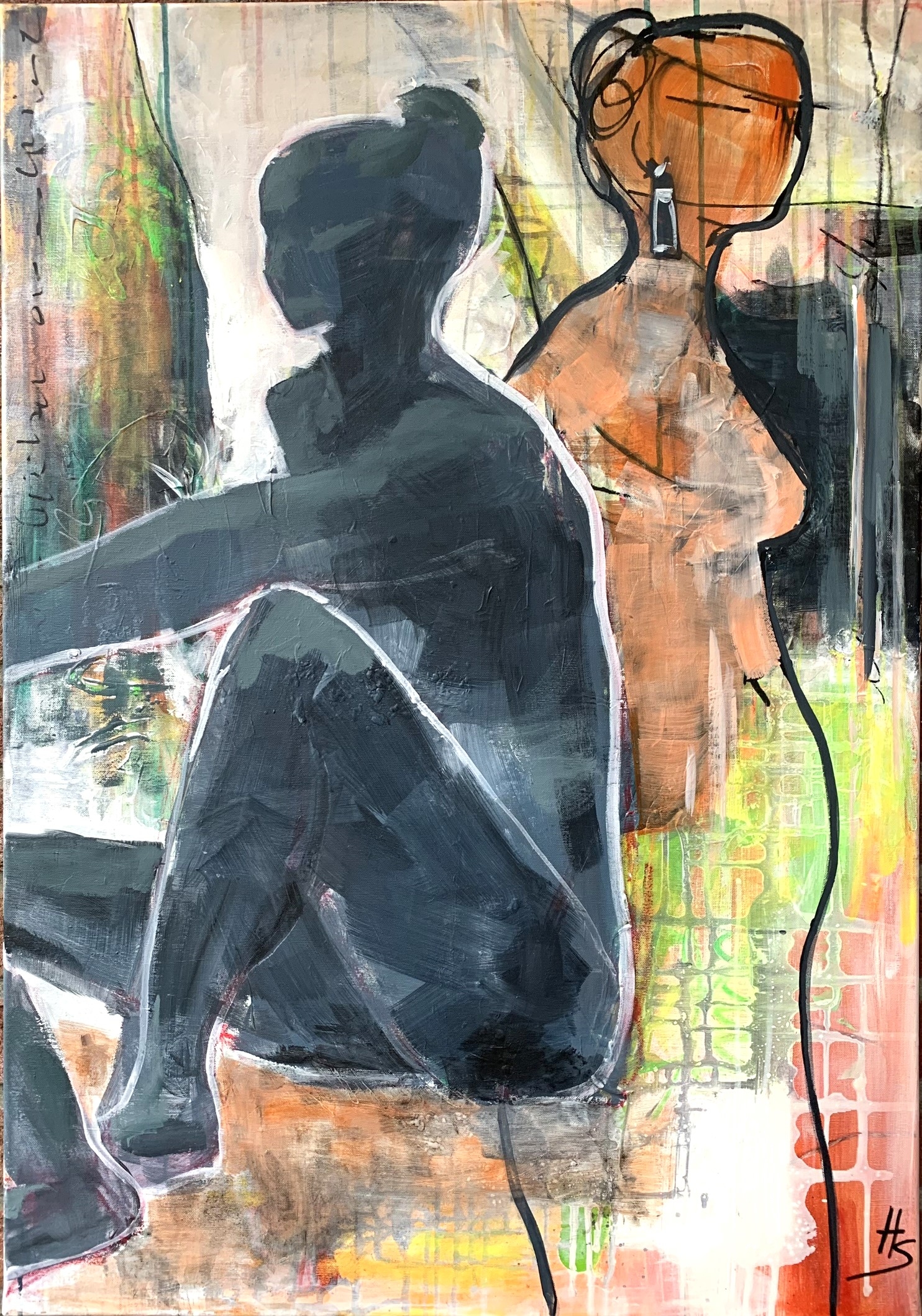 Akt-Kunstwerk von Heike Schümann zeigt zwei Frauen