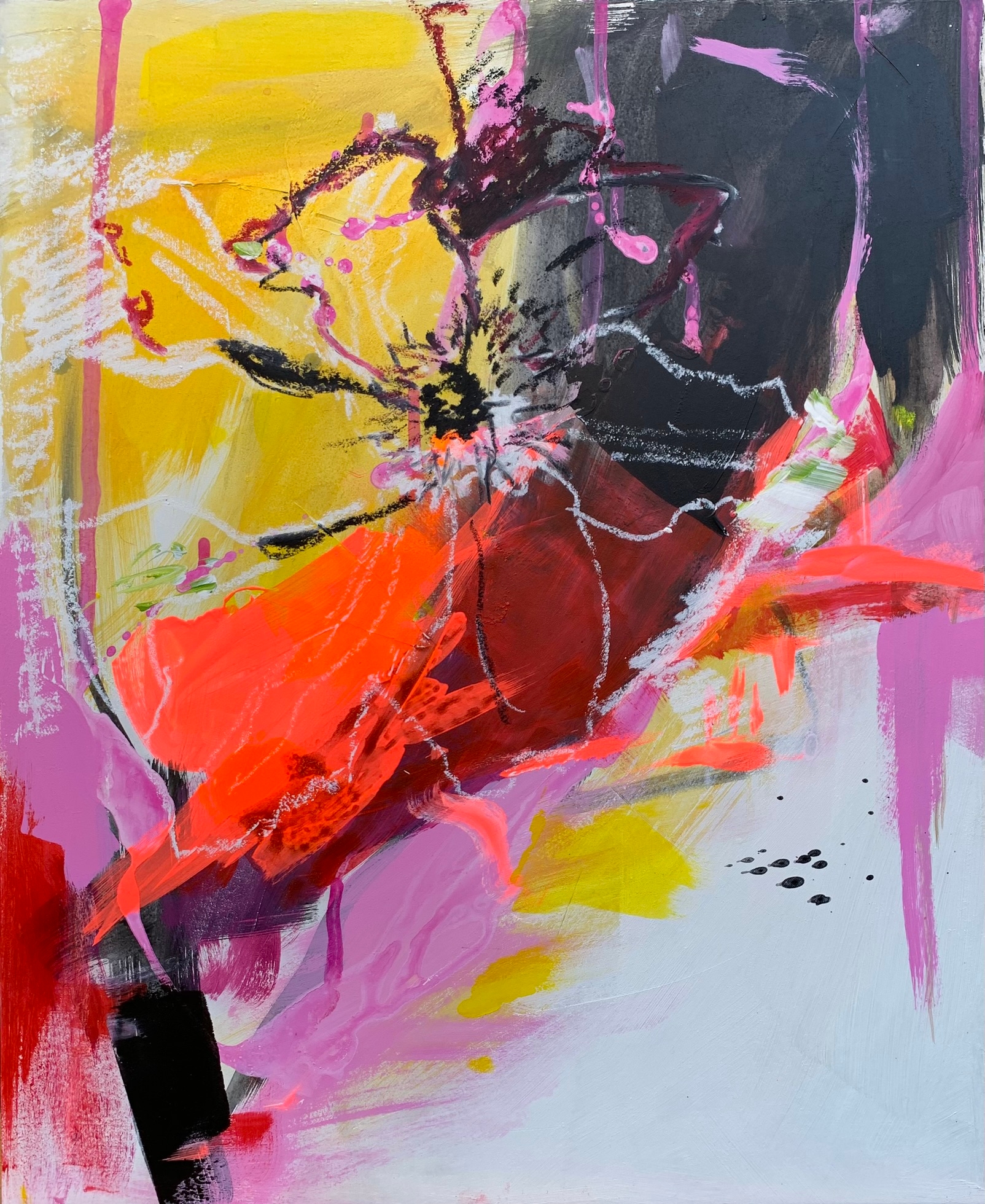 Kunstwerk von Heike Schümann mit abstrakten Strukturen